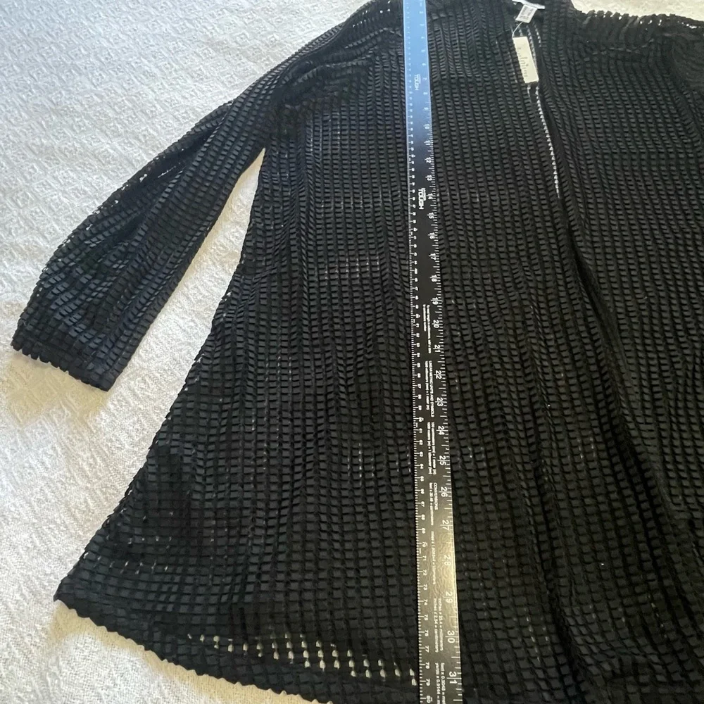 Susan Graver Black Open Knit Kimono- Size Large NWT‎ A little something extra.